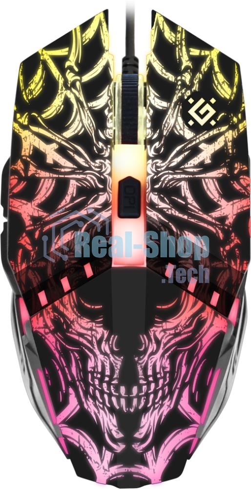 Мышь проводная Defender Prototype GM-670L черный, 2400 dpi, USB, кнопки - 6