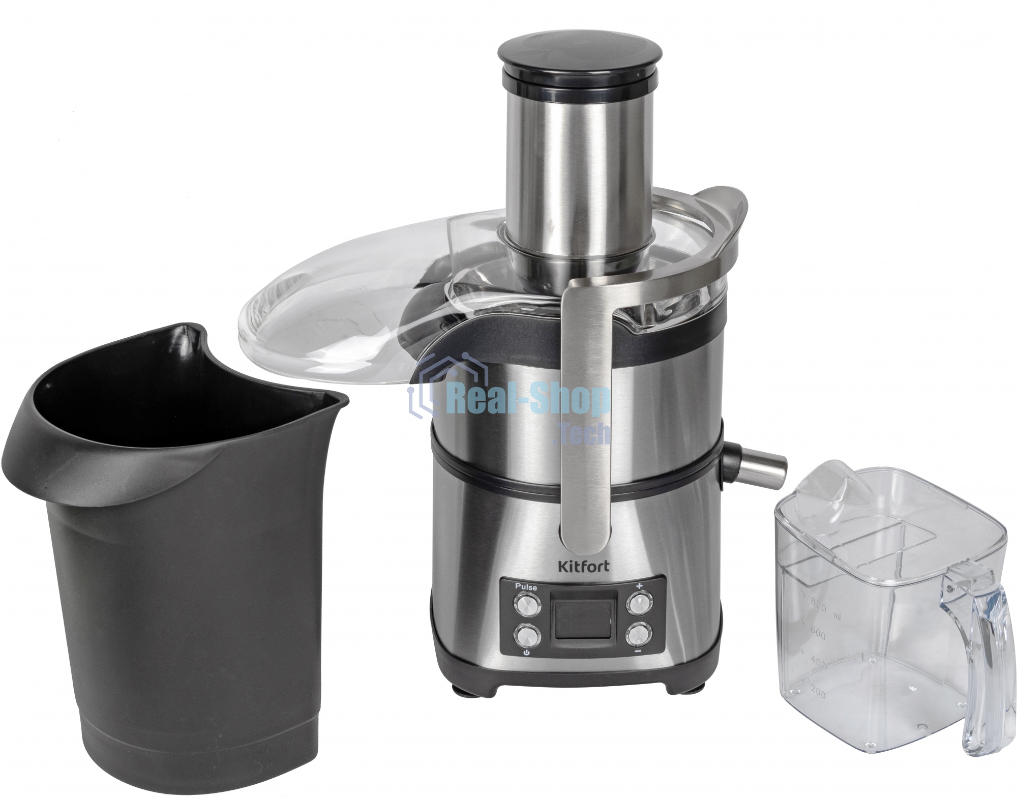 Кухонный комбайн Kitfort KT-1395 800Вт серебристый/черный