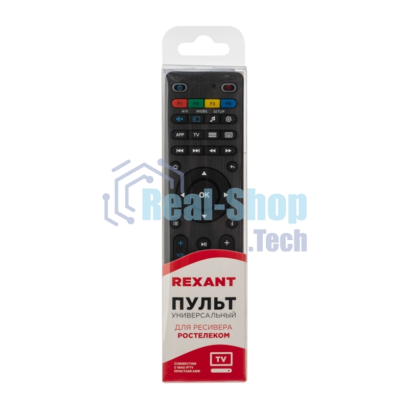 Универсальный пульт дистанционного управления Rexant для ресивера Ростелеком (38-0016)