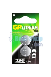 Батарея GP Lithium CR2025 (2шт) блистер