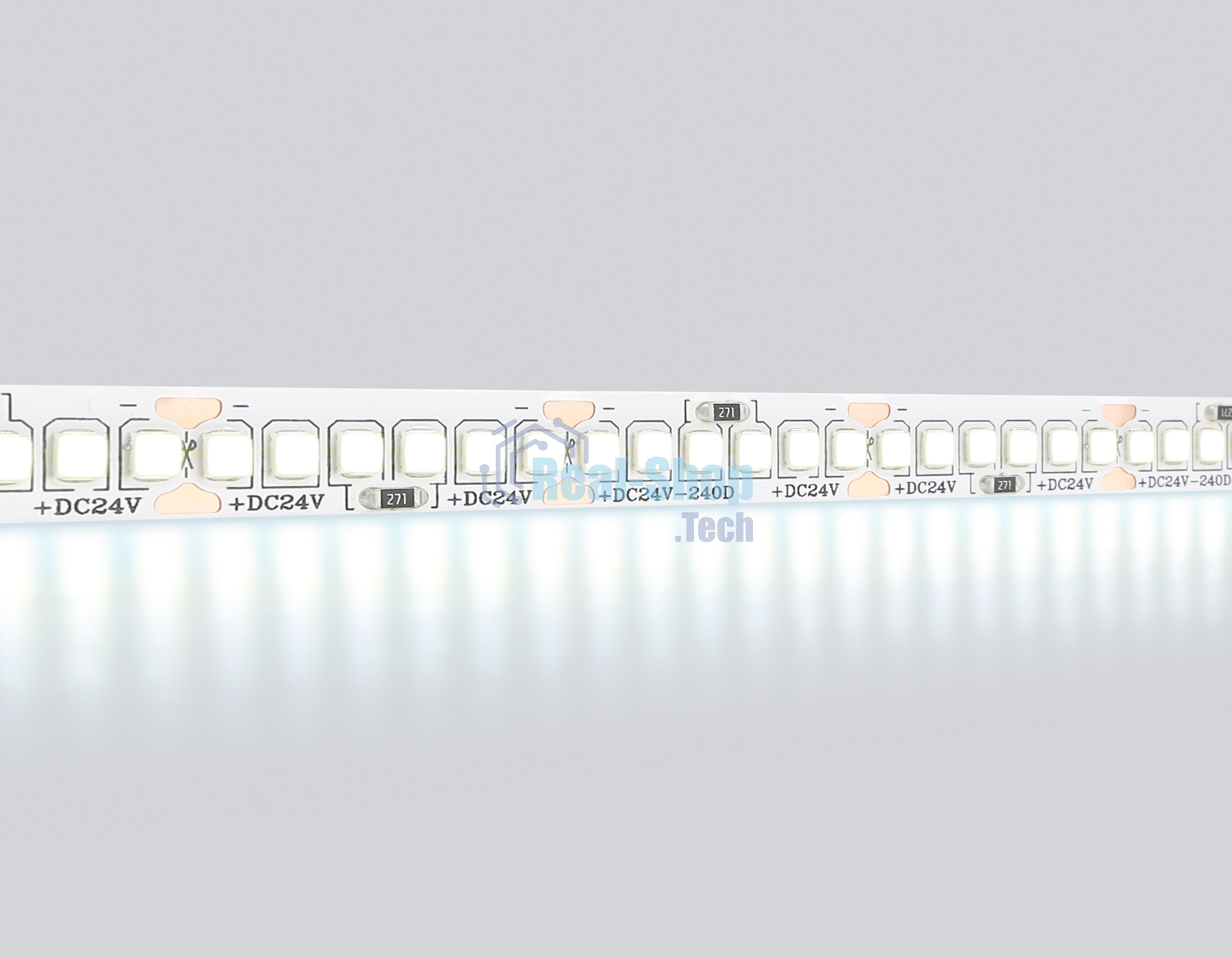 Светодиодная лента Ambrella light GS3503 2835 240Led /22W m/ 24V IP20 6500K/ 5000*10*1.2mm (2 конт.)