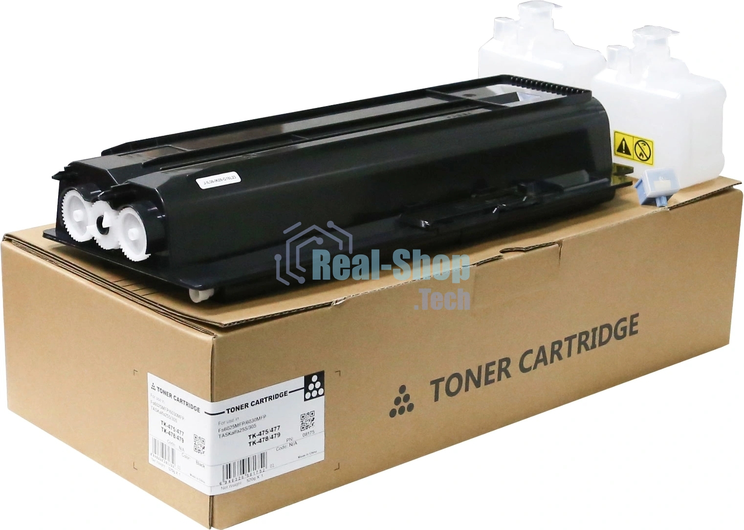 Тонер-картридж + бункер отработки (PK2/PK3, без чипа) TK-475 для KYOCERA FS-6025MFP/6030MFP/6525MFP/6530MFP, TASKalfa 255/305 CET, 520г, 15000 стр., CET8175
