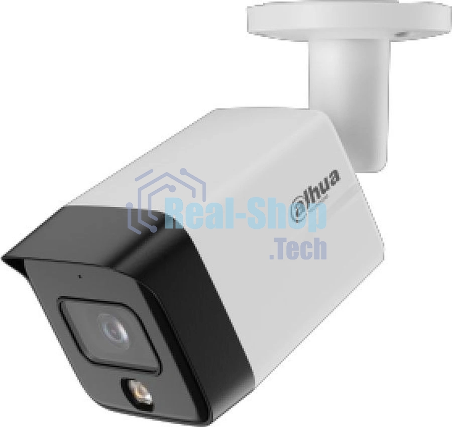 Уличная цилиндрическая IP-видеокамера DAHUA DH-IPC-HFW1839TCP-A-IL-0360B-S6 SmartDualLight 8Мп, 1/2.7” CMOS, объектив 3.6мм, обнаружение людей, микрофон, ИК 30м, LED 30м, IP67, металл/пластик