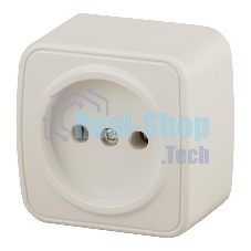 Розетка Intro 2P, 16А-250В, IP20, ОУ, Polo, сл.кость (20/400/4800) 3-201-02