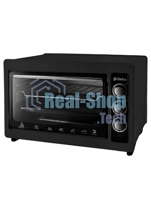 Мини-печь Delta D-0123 черная с тэном повыш мощности,1300 Вт, 37 л