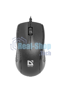 Мышь проводная Defender Optimum MB-160 черный, 1000 dpi, USB, кнопки - 3