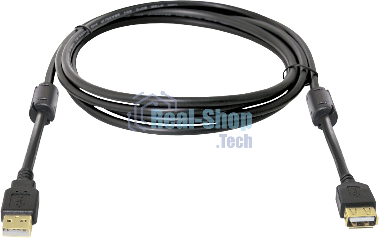 Кабель Defender PRO USB 2.0 кабель удлинительный 1.8м AM/AF, зол.конт, 2фер.фил.