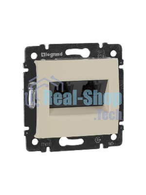 Розетка Valena розетка 2*RJ45 кат.5e, сл. кость