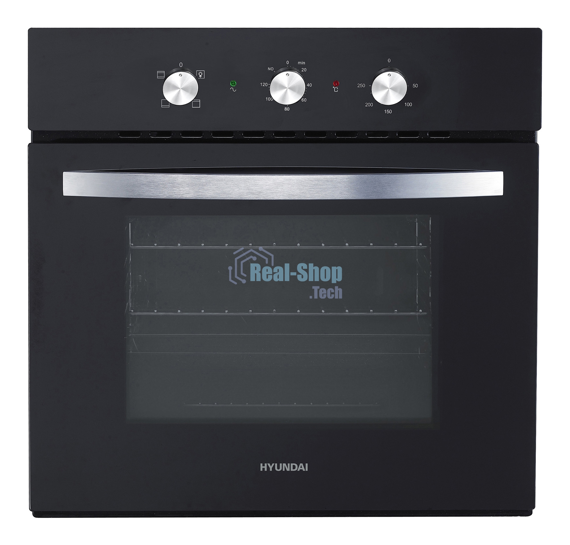 Духовой шкаф электрический Hyundai HEO 6630 BG черный, встраиваемый