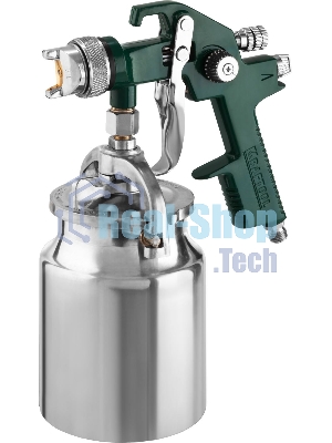 Пневматический краскопульт KRAFTOOL AirKraft, HVLP, с нижним бачком, 1,4мм 06520-1.4