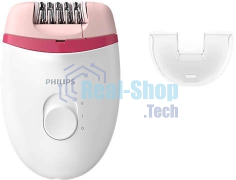 Эпилятор Philips BRE235/00 скор.:2 насад.:1 от электр.сети белый/розовый