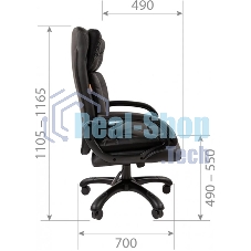 Кресло офисное Chairman 442 экопремиум черный (черный пластик)