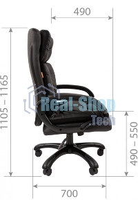 Кресло офисное Chairman 442 экопремиум черный (черный пластик)