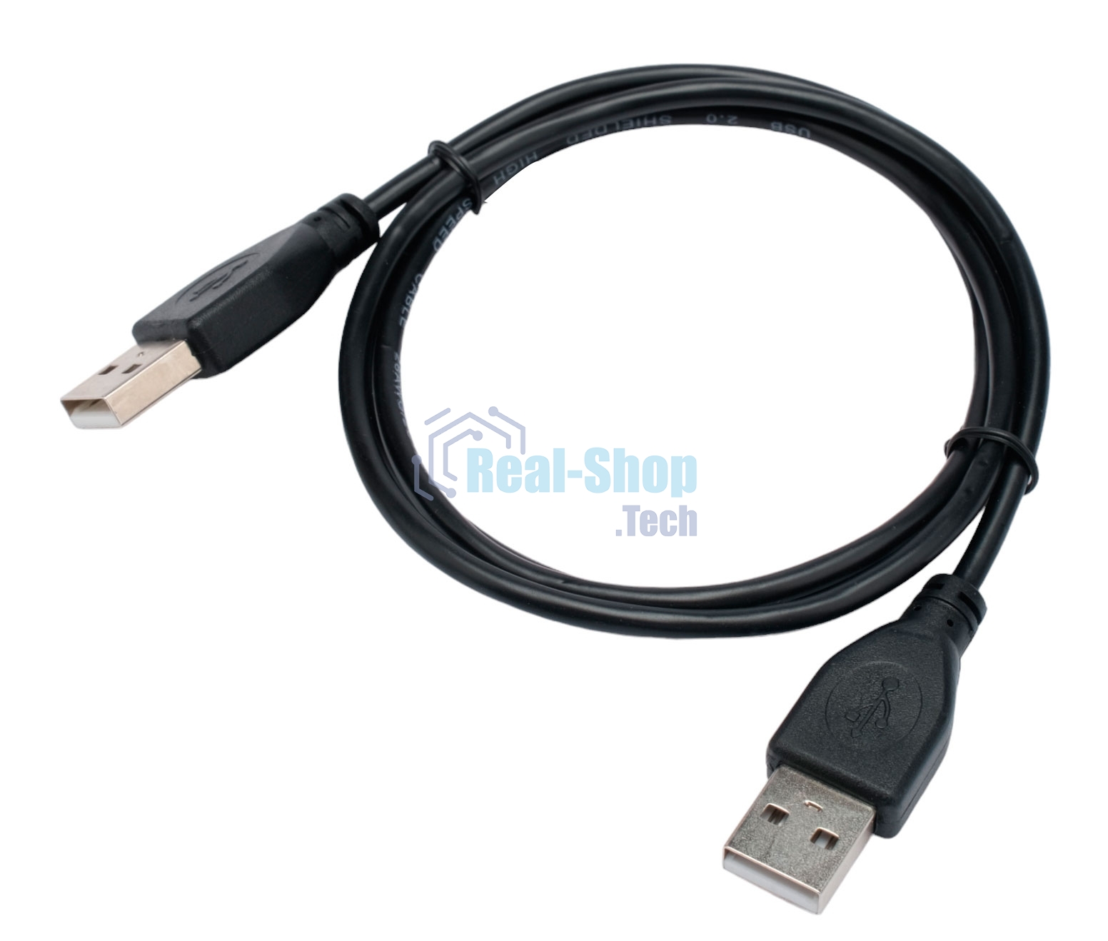 Кабель USB2.0 Cablexpert CC-USB2-AMAM-1M, AM/AM, экран, 28/26AWG, медь, Pro, 1м, черный, пакет
