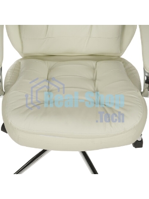 Кресло Chairman 795 белый, кожа, 120 кг