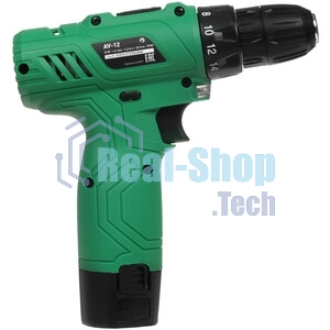 Дрель-шуруповерт Oasis AV-12 Eco, 12 В, 1,3 Ач, 24Нм, щеточный
