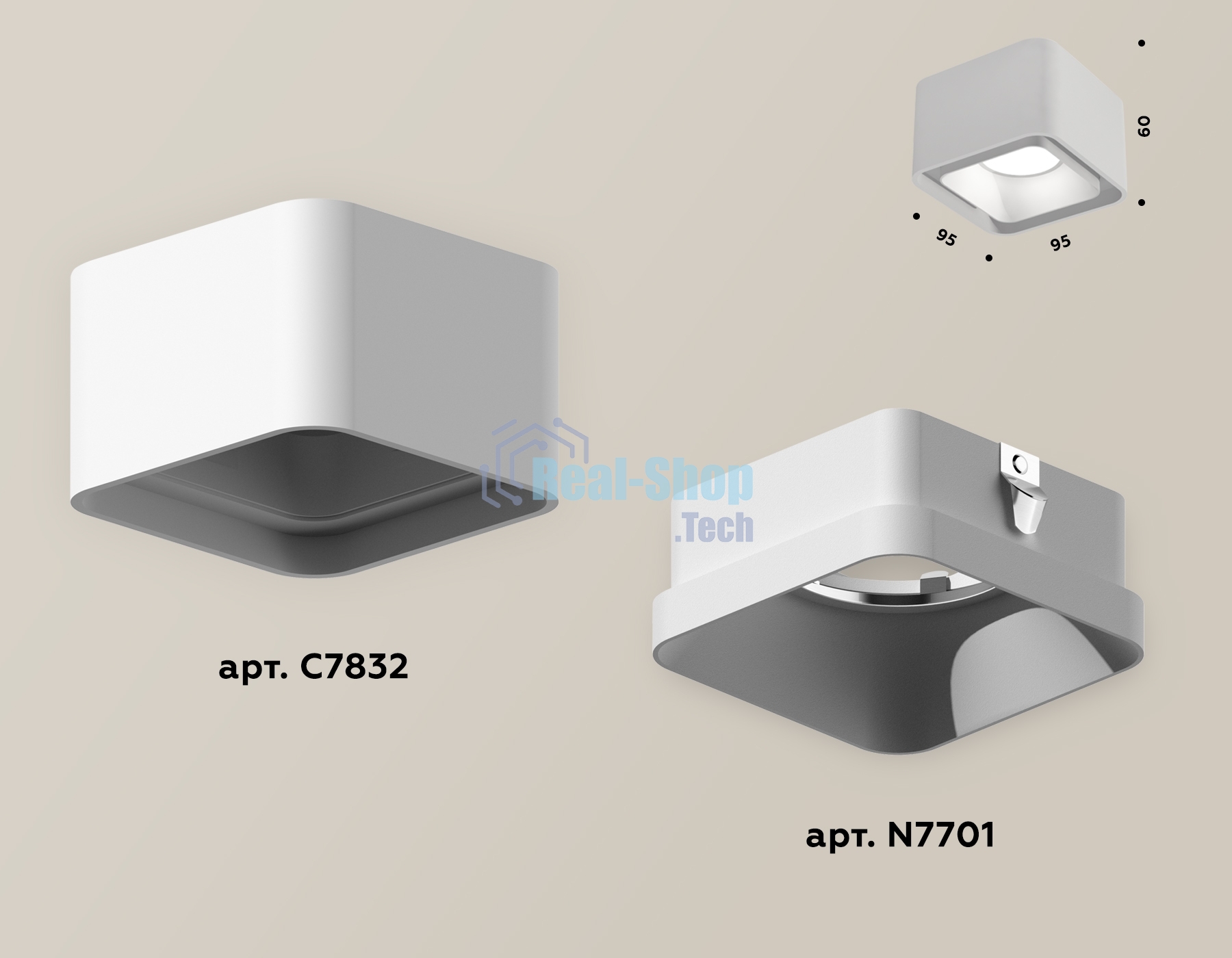 Светильник Ambrella Light XS7832001 SWH белый песок MR16 GU5.3 (C7832, N7701)