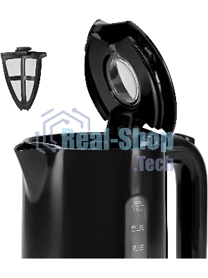 Чайник электрический Polaris PWK 1803C Water Way Pro, пластик Черный