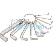 Набор ключей Sparta HEX 15х10х10шт. никелированный на кольце