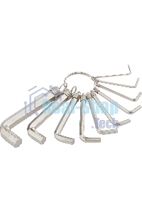 Набор ключей Sparta HEX 15х10х10шт. никелированный на кольце