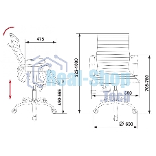 Кресло руководителя Бюрократ CH-883-LOW/IVORY слоновая кость, низкая спинка, искусственная кожа, крестовина хром
