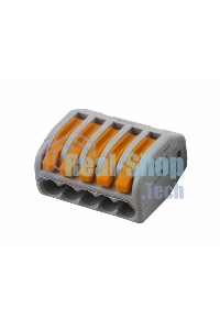 Универсальная клемма, 5-проводная, серая (0,08-2,5/4 мм²) (40 шт./уп.) WAGO 222-415