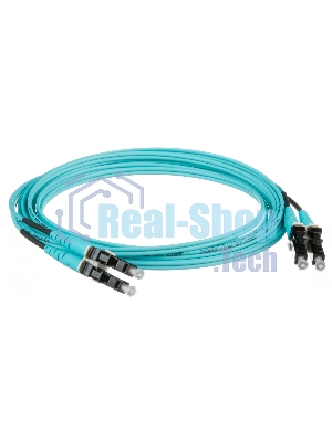 Патч-корд Panduit FX2ELLNLNSNM003 2x50/125 OM3 LC дуплекс-LC дуплекс 3м LSZH аквамарин