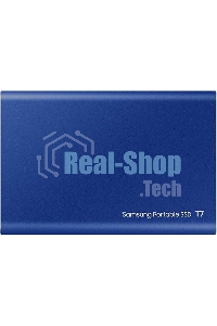 Внешний SSD Samsung T7, 1TB, USB 3.2 Gen 2 Type-C, R/W 1050/1000, синий