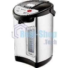 Термопот Willmark WAP-403IS (3.8л, 2 сп. нал.воды,повт.кипяч.,металлик,чер. пластик, 900W, 2 г. гар.