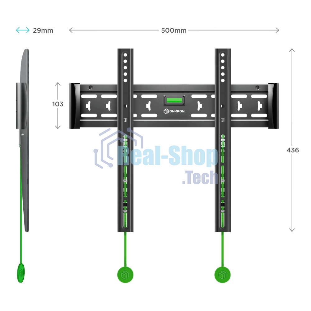Кронштейн ONKRON FM5/32-55'' макс 400x400 наклон 0º от стены: 29мм макс вес 56,8кг