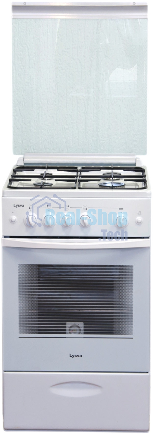 Плита газовая Лысьва ГП 400 МС СТ-2у белый, конфорок 4 газовых, духовка 57 л, 50 см x 84 см x 60 см