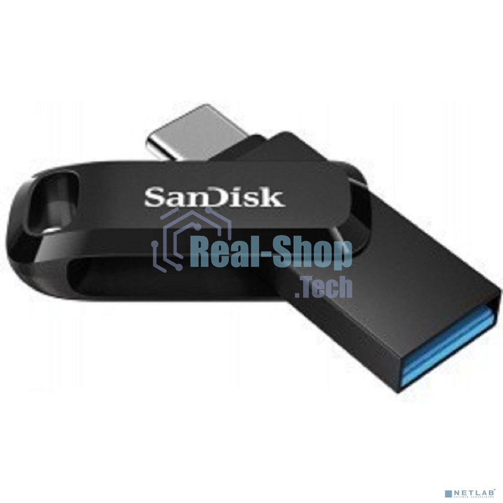 Флешка USB SanDisk DDC3 Ultra Dual Go (SDDDC3-064G-G46), 64Gb, USB 3.1/USB Type-C, R/W 150/30, черный