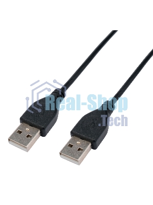 Кабель USB2.0 Cablexpert CC-USB2-AMAM-1M, AM/AM, экран, 28/26AWG, медь, Pro, 1м, черный, пакет