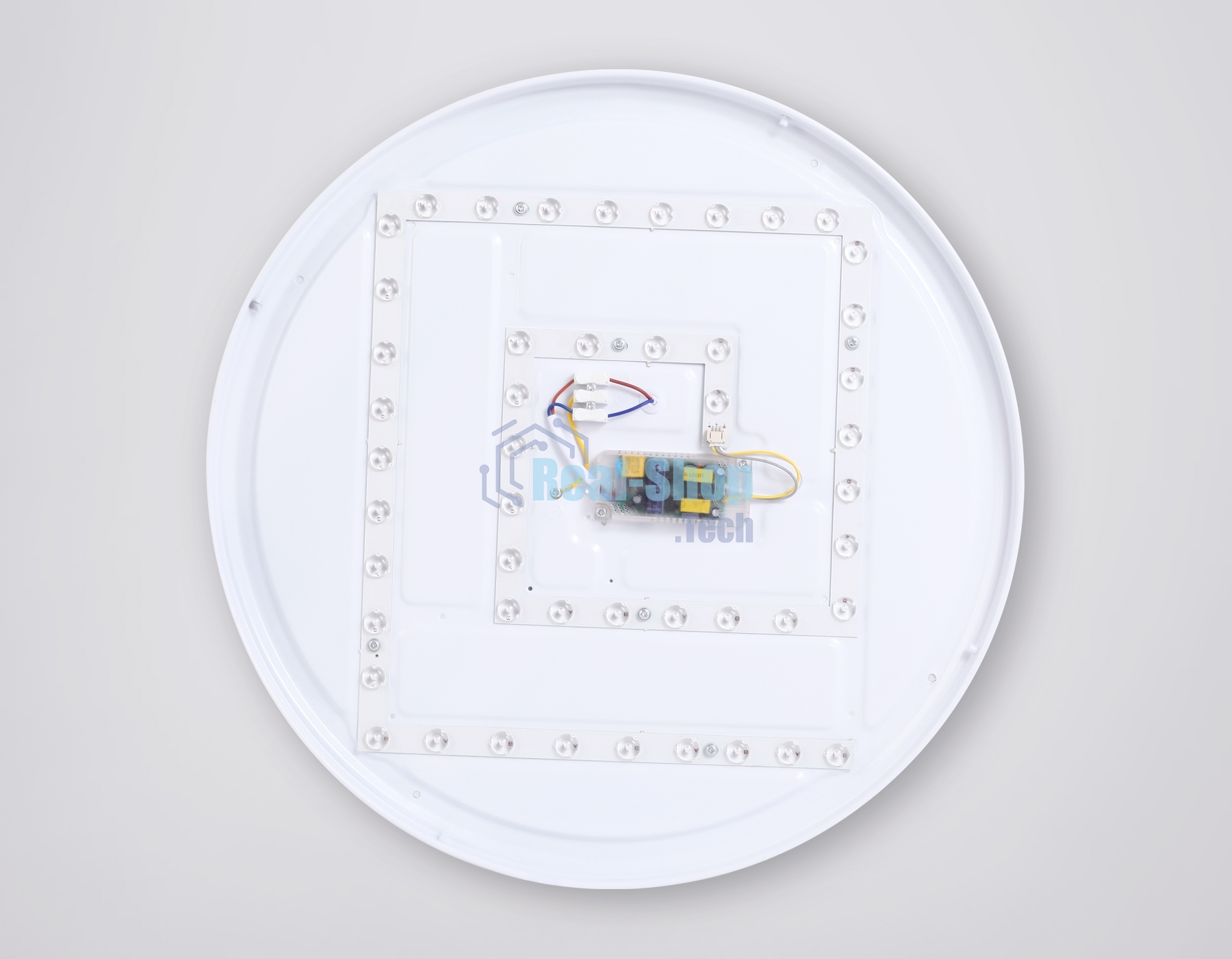 Потолочный светодиодный светильник Ambrella light FZ1326 BK/LWD черный/светлое дерево IP20 60W 3000-6400K D490*80 (ПДУ ИК)