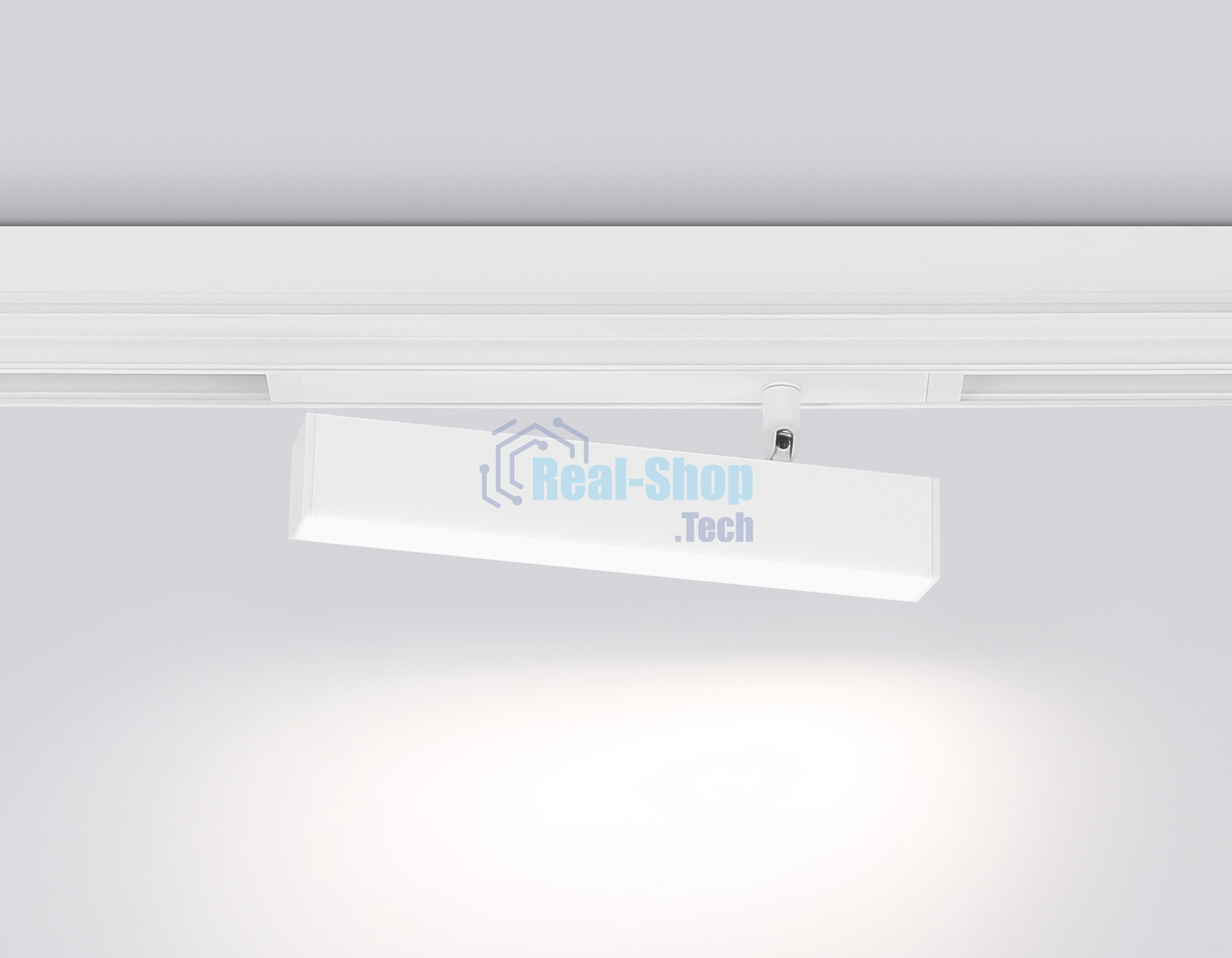 Управляемый светодиодный светильник для шинопровода Magnetic Ambrella light GL1321 WH белый IP20 12W 3000K-6400K 220V 120° 232*25*112 (Без ПДУ)