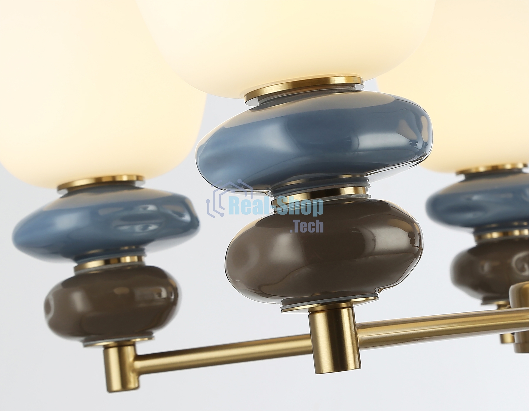 Люстра Ambrella light LH53164/5 SB/WH бронза/белый 40W 3000K D650*900