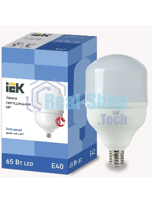 Лампа светодиодная IEK LLE-HP-65-230-65-E40 HP 65Вт 230В 6500К E40