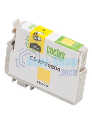 Картридж струйный Cactus CS-EPT0804 (T0804) желтый (11,4 мл) для Epson Stylus Photo P50/PX650/PX660/PX700/PX700W/PX710/PX710W/PX720/PX720WD/PX800/PX800FW/PX810/PX810FW/PX820/PX820FWD/R265/R285/R360/RX560/RX585/RX685
