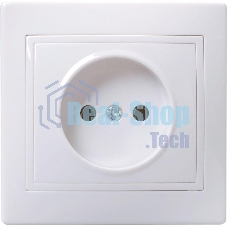 Розетка 1-м СП Кварта 10А IP20 без заземл. бел. ИЭК ERK13-K01-10-DM