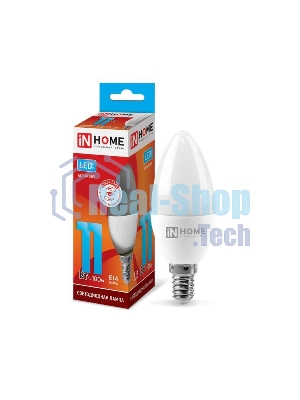 Лампа светодиодная LED-СВЕЧА-VC 11Вт свеча 4000К нейтр. белый E14 1050лм 230В IN HOME 4690612020471