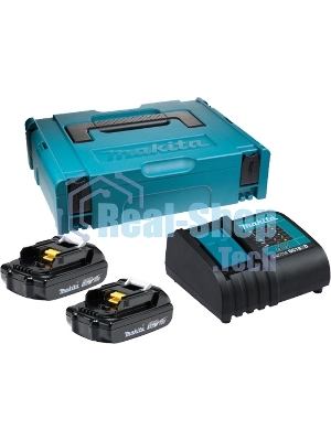 Набор Makita 2 шт BL1815N аккумулятор + 1 шт DC18SD зарядное устройсво + кейс 197143-8