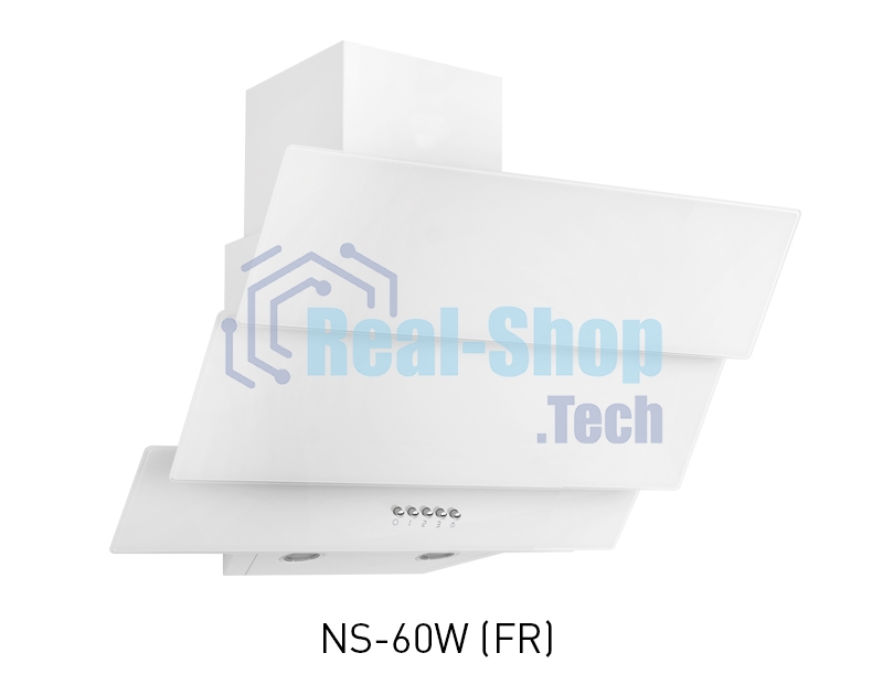 Вытяжка наклонная Oasis NS-60W (FR) белый, 60 см, 500 куб. м/ч, 44 дБ