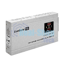 Стабилизатор напряжения ExeGate Master AV-1500 (1500ВА, 140-260В, цифр. индикация вход/вых. напряжения, 220В±8%, КПД 98%, 5 уровней защиты, задержка, метал.корпус, евророзетка, RTL)