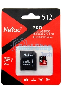 Флеш карта MicroSD card Netac P500 Extreme Pro 512Gb, retail version w/SD adapter