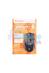 Мышь проводная Defender Optimum MB-270 черный, 1000 dpi, USB, кнопки - 3