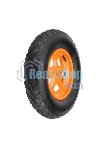 Колесо пневматическое Palisad 4.80/4.00-8, D 380 мм, подш. внут. диам. 20 мм, длина оси 90 мм