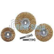 Набор щеток Matrix для дрели, 3 шт., 3 Плоские, 50-63-75 мм, со шпильками