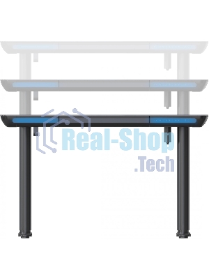 Стол компьютерный Cactus CS-EGD-BK-LED столешница закаленное стекло, черный, каркас черный