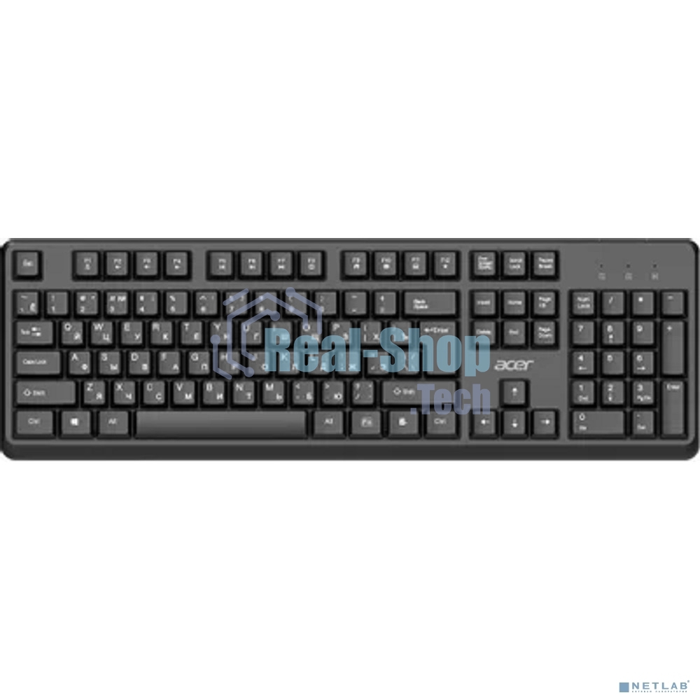 Комплект клавиатура+мышь Acer OCC501 проводной, USB, 1200 DPI, черный