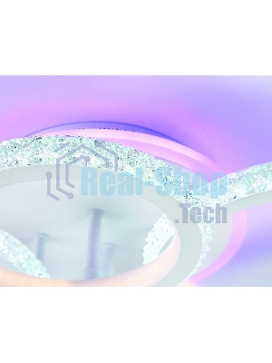 Потолочный светодиодный светильник FA9524/2+2 WH белый 92W 6400K/3000K+RGB 560*370*110 (ПДУ РАДИО 2.4G)